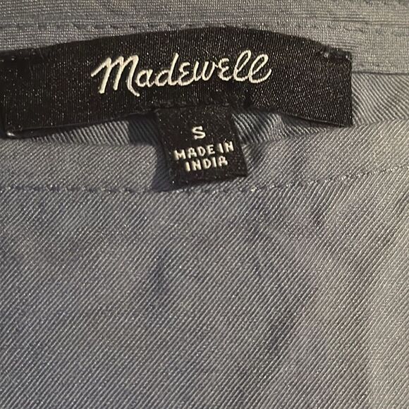 Madewell Relaxed Tulip-Back Top Womens Small Índigo - Picture 6 of 12